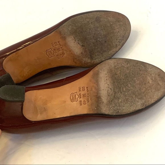 Corello Burgundy Patent Leather Round Toe Pump - Picture 10 of 13